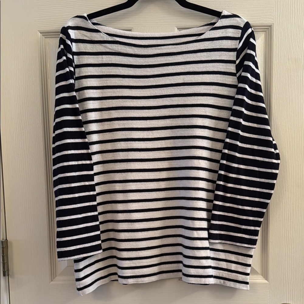 Loft L Chic Nautical Striped Top